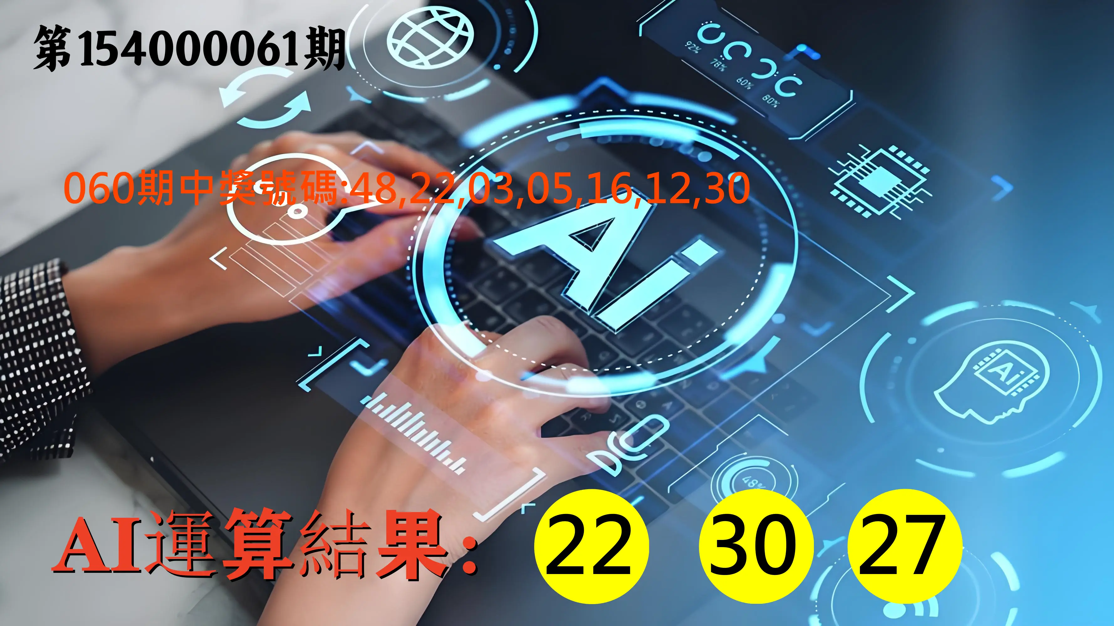 大樂透第154000061期AI運算3膽號