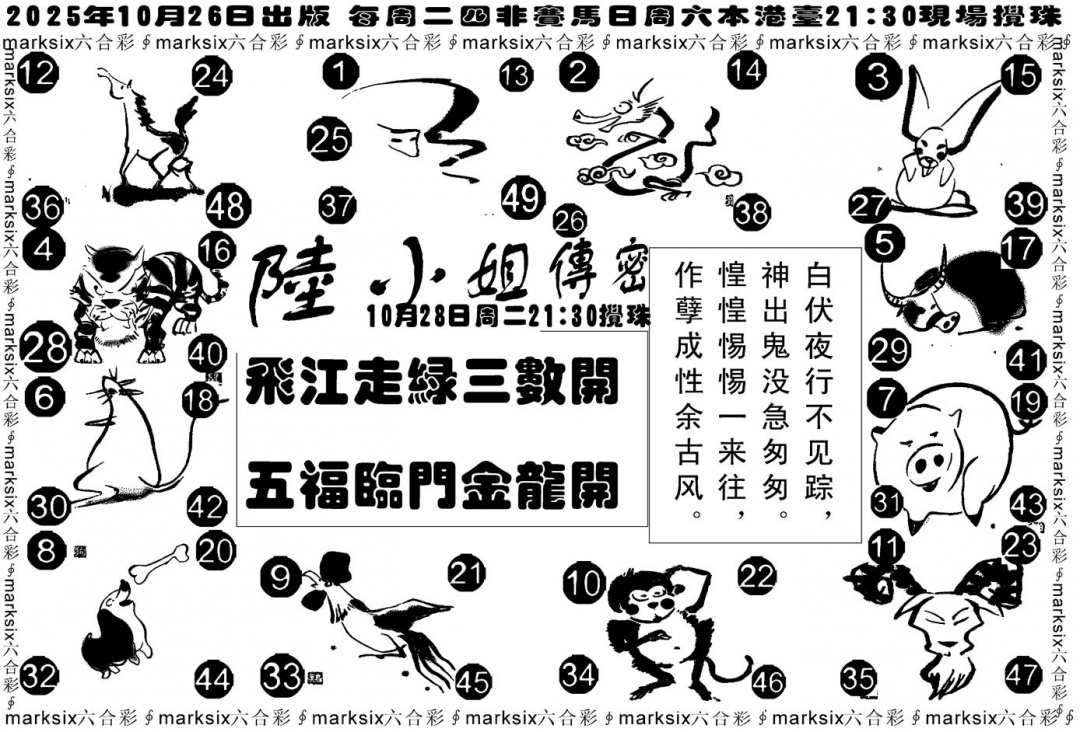 六合彩116期陆小姐传密B(黑白)