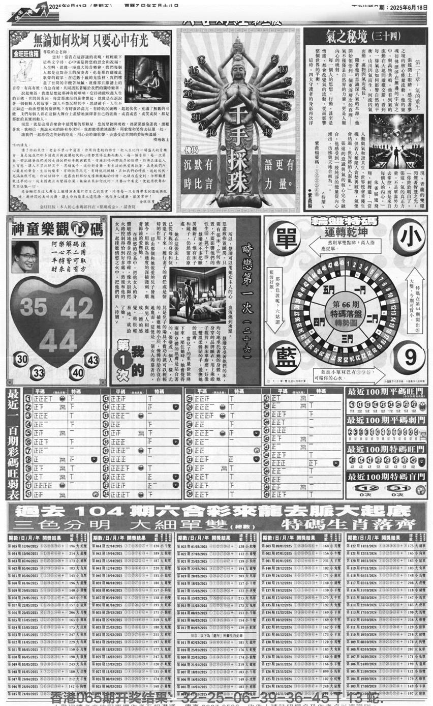 六合彩066期大财经C(黑白)