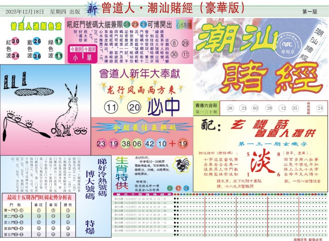 六合彩131期中版潮汕A