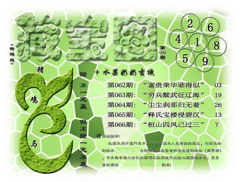 六合彩066期藏宝图(正版)