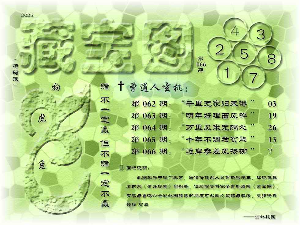 六合彩066期藏宝图